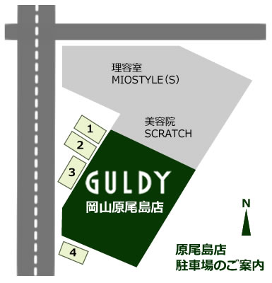 ガルディ岡山原尾島店駐車場
